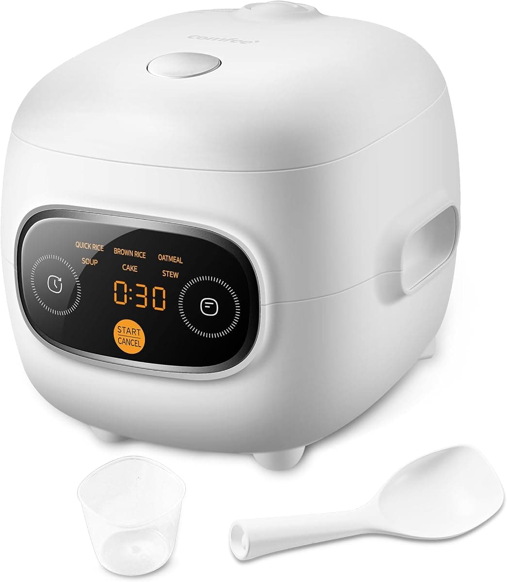 COMFEE' Mini Rice Cooker 2-Cup (4 Cups Cooked)